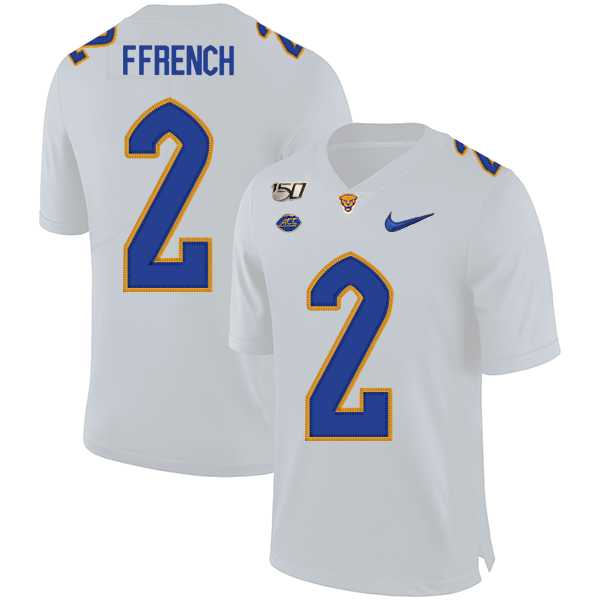 Pittsburgh Panthers #2 Maurice Ffrench White 150th Anniversary Patch Nike College Football Jersey